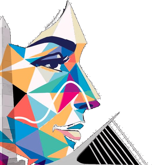Ilustración de perfil nasal con el Obelisco y la Ciudad de Buenos Aires
